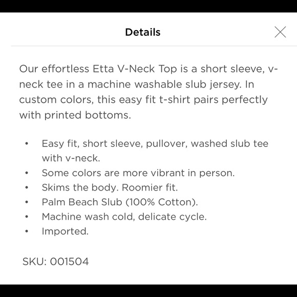 NWT Lilly Pulitzer Etta V neck top Mandevilla Baby Always Worth It large - Picture 5 of 6